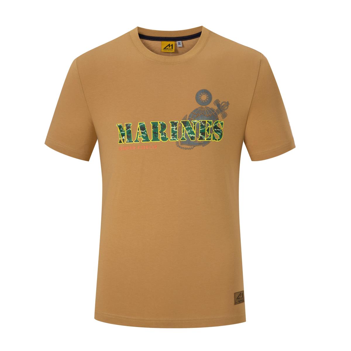 軍風彈力棉T-狼棕-MARINES-82066-23A,佳豐有限公司